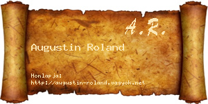 Augustin Roland névjegykártya
